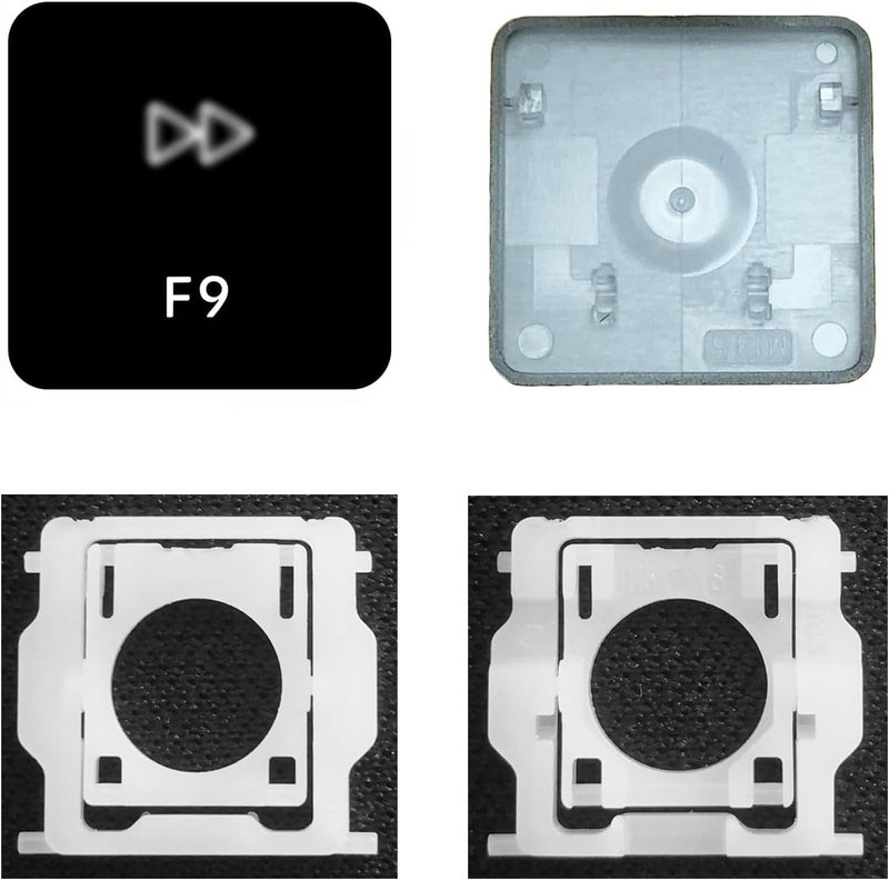 GRMTRV Replacement Individual Key Cap Hinge for MacBook Air 13'' 15'' M3 M4 A3113 A3114 A3240 A3241, 14'' 16'' Pro/Max M4 A3185 A3186 A3401 A3112 A3403 2024-2025 (F9) - Image 1